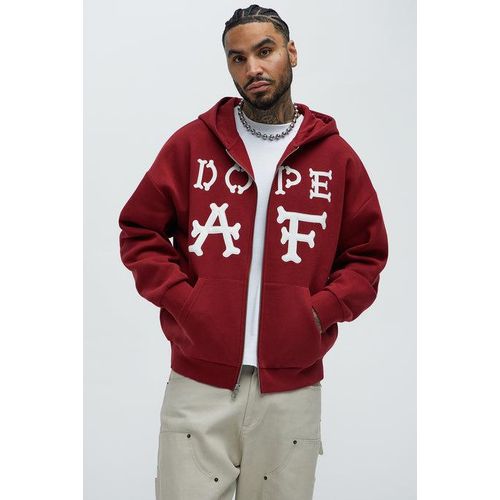Jaop Dope A F Zip Throug Jacket Hoodie -Red Item | Buy Jaop Dope A F Zip Throug Jacket Hoodie -Red | SPOP Enterprise Global